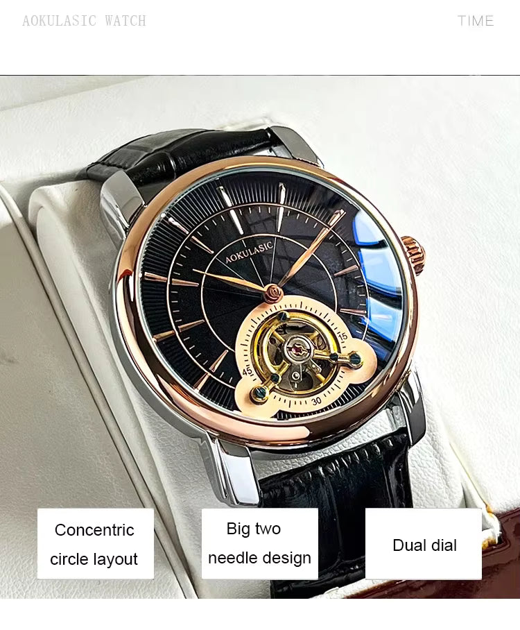 AOKULASIC Men New Mechanical Watches Fashion 2 YEAR WARRANTY