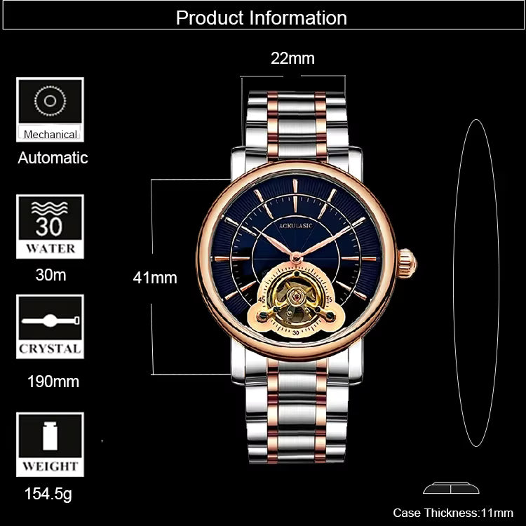 AOKULASIC Men New Mechanical Watches Fashion 2 YEAR WARRANTY