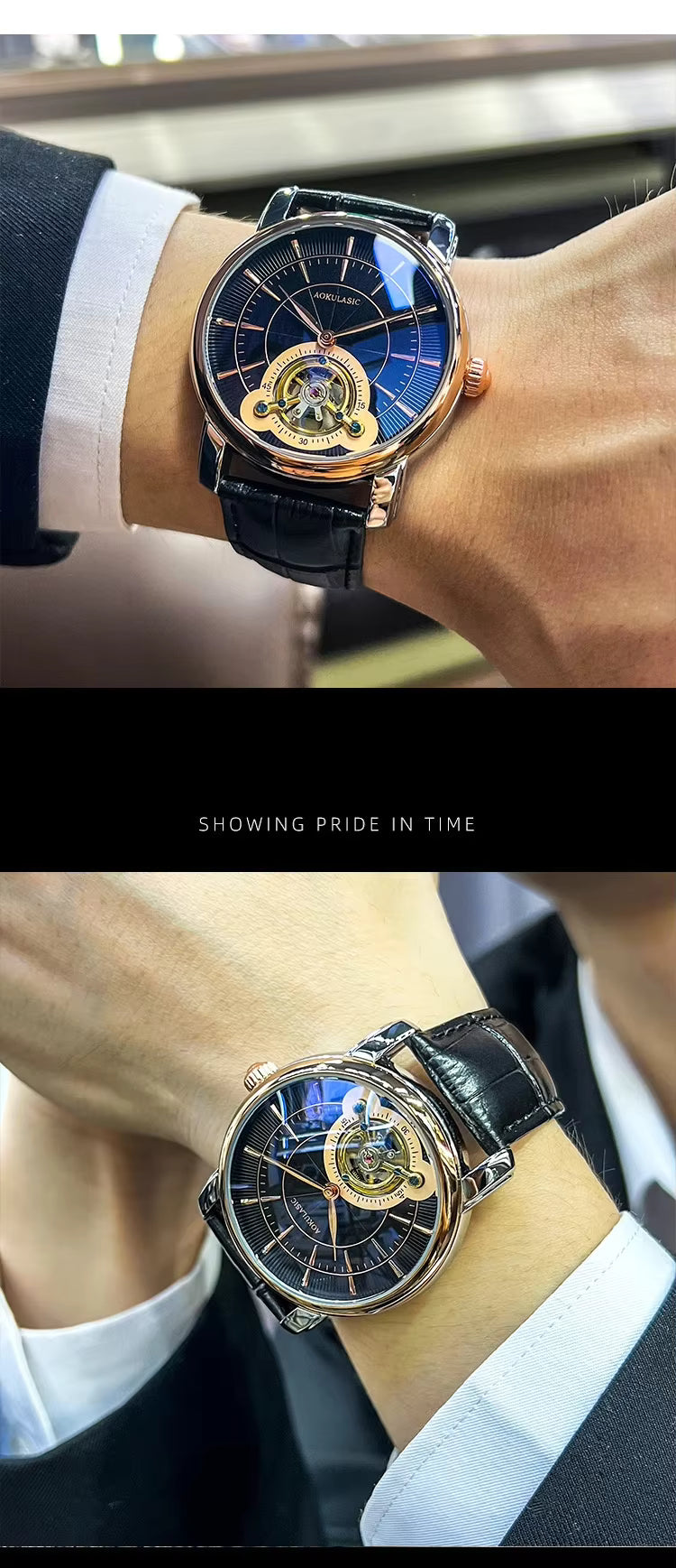 AOKULASIC Men New Mechanical Watches Fashion 2 YEAR WARRANTY