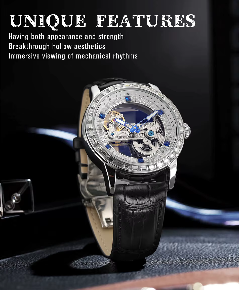 Kyros World SKX7057M3 Mechanical Watch with Leather Strap - Image 2